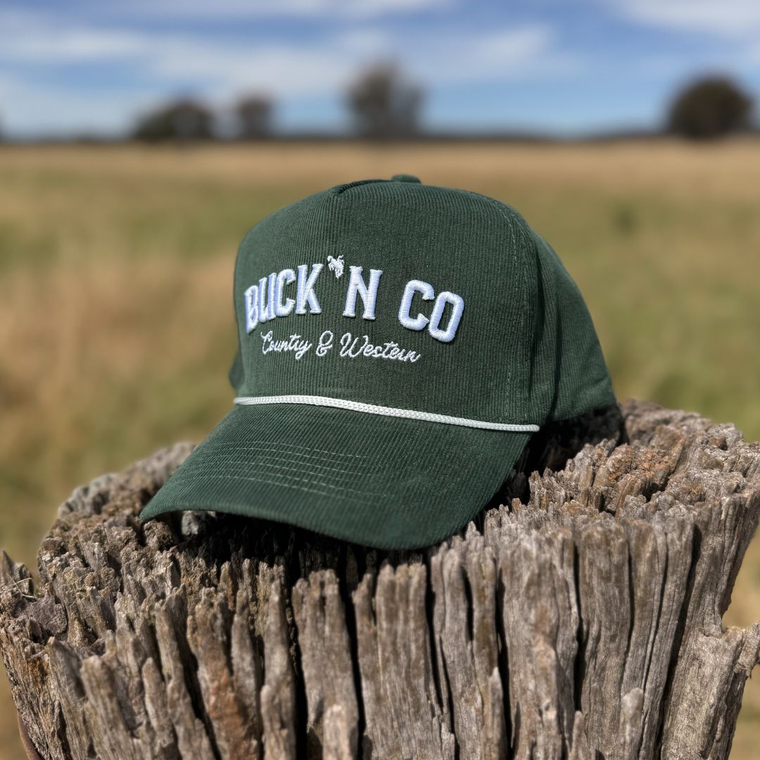 Emerald Corduroy Trucker Cap