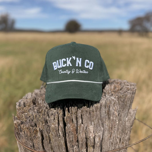 Emerald Corduroy Trucker Cap