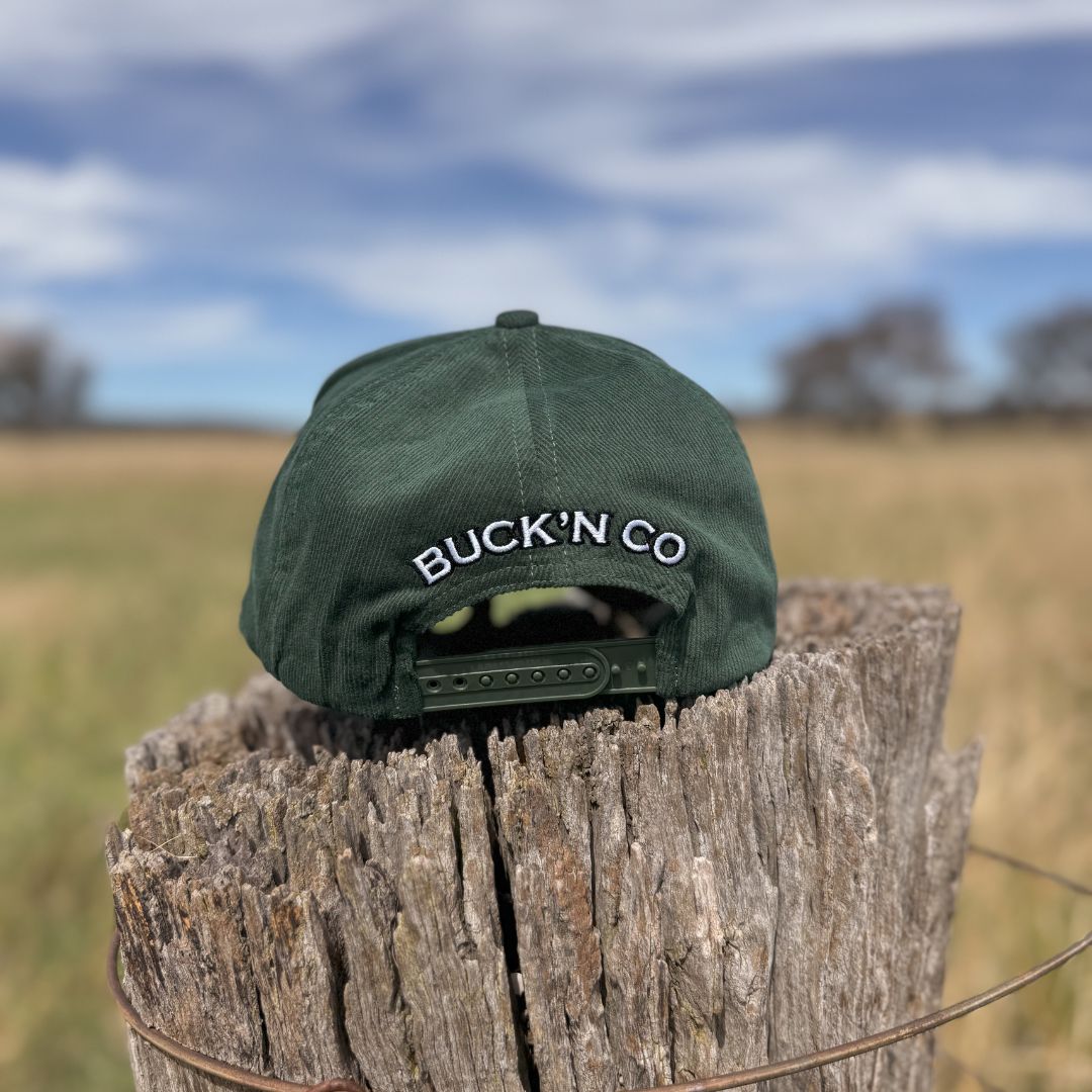 Emerald Corduroy Trucker Cap