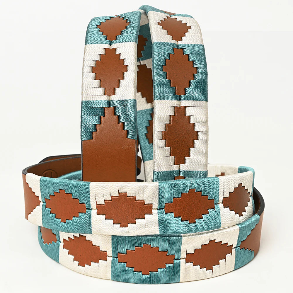 Turquoise Stitch Belt