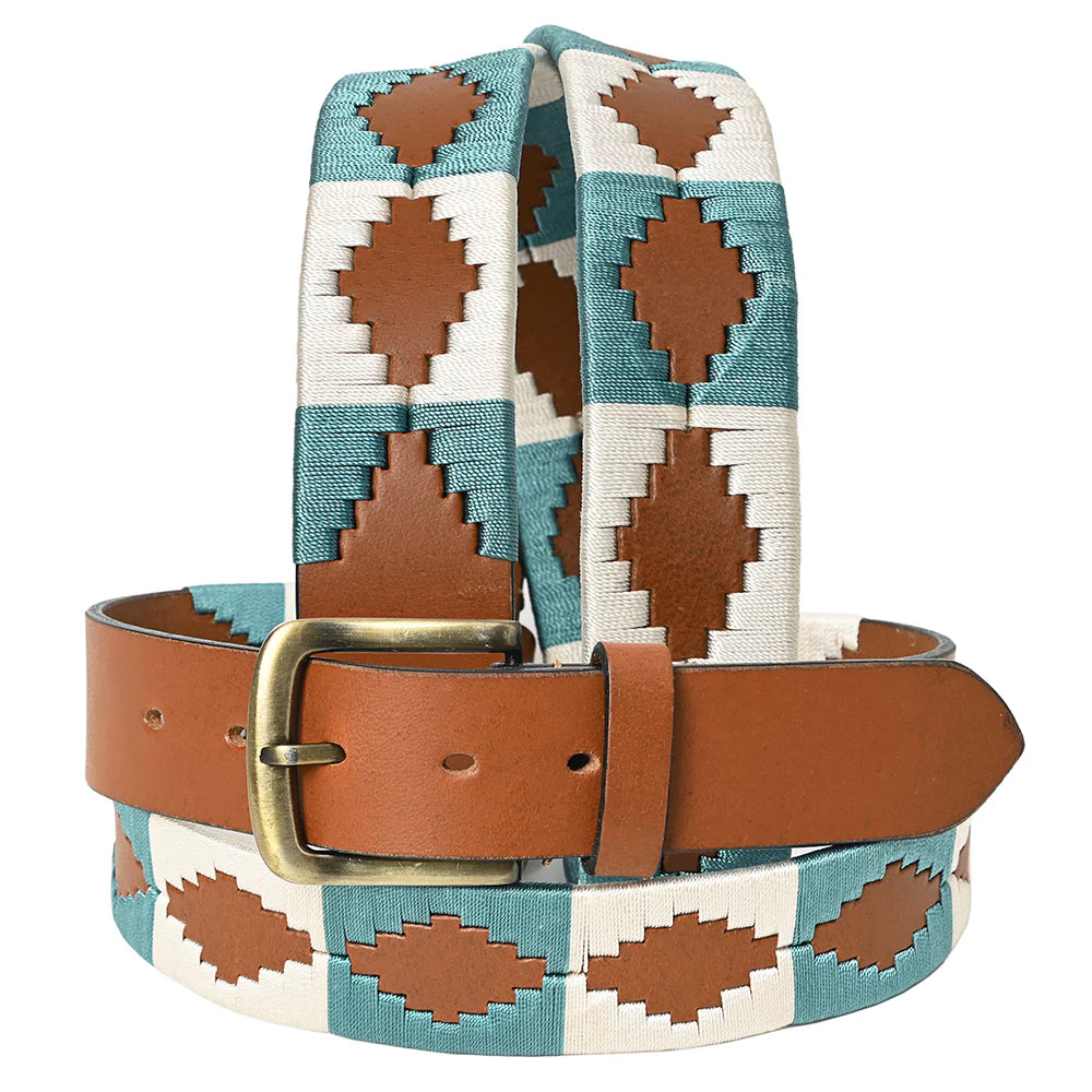 Turquoise Stitch Belt