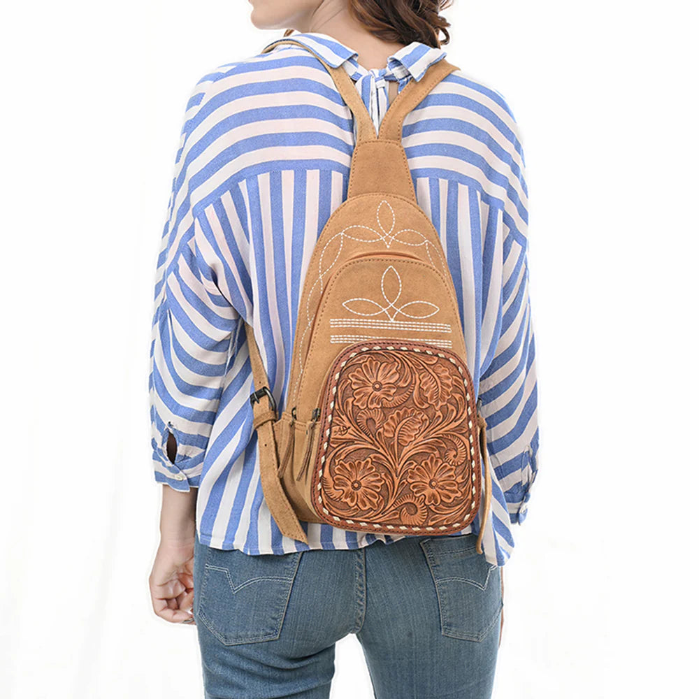 Boot Stitch Sling Backpack