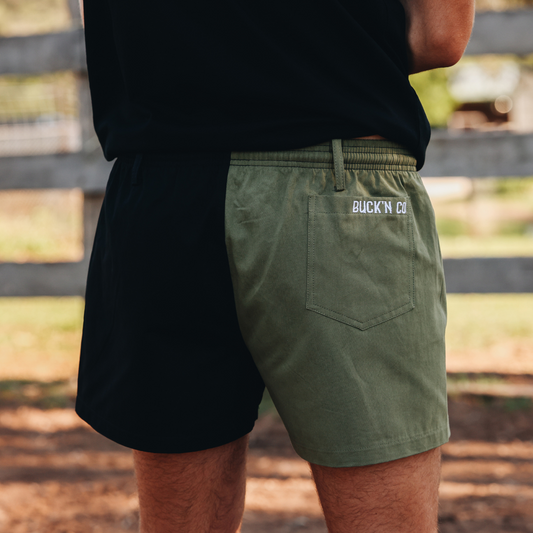 Rugby Shorts - Black & Green