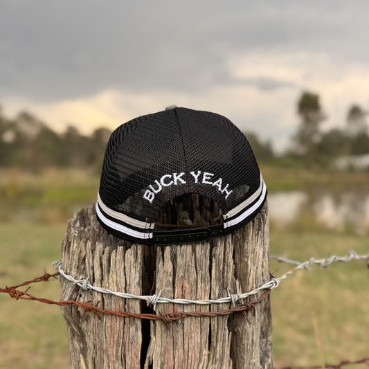 Grey Linen Trucker Cap