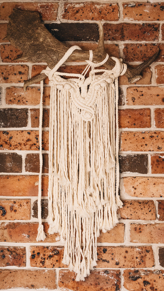 Deer Antler Macrame Wall Art