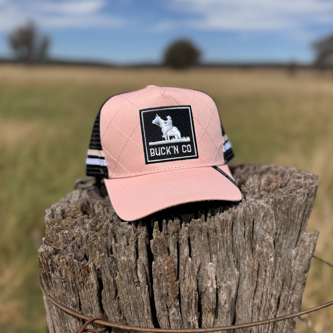 Quilted Pink Trucker Cap