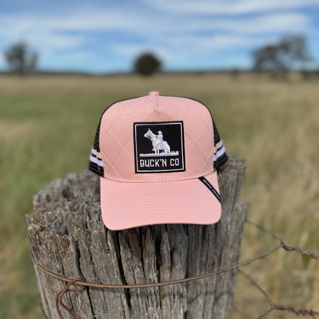 Quilted Pink Trucker Cap