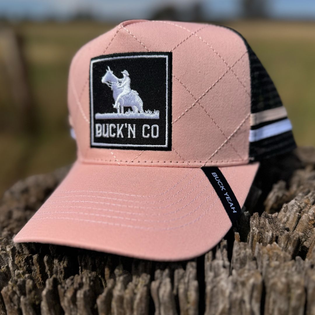 Quilted Pink Trucker Cap