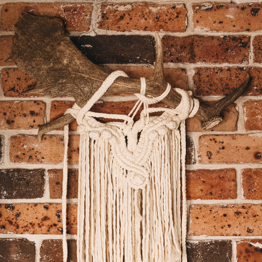 Deer Antler Macrame Wall Art