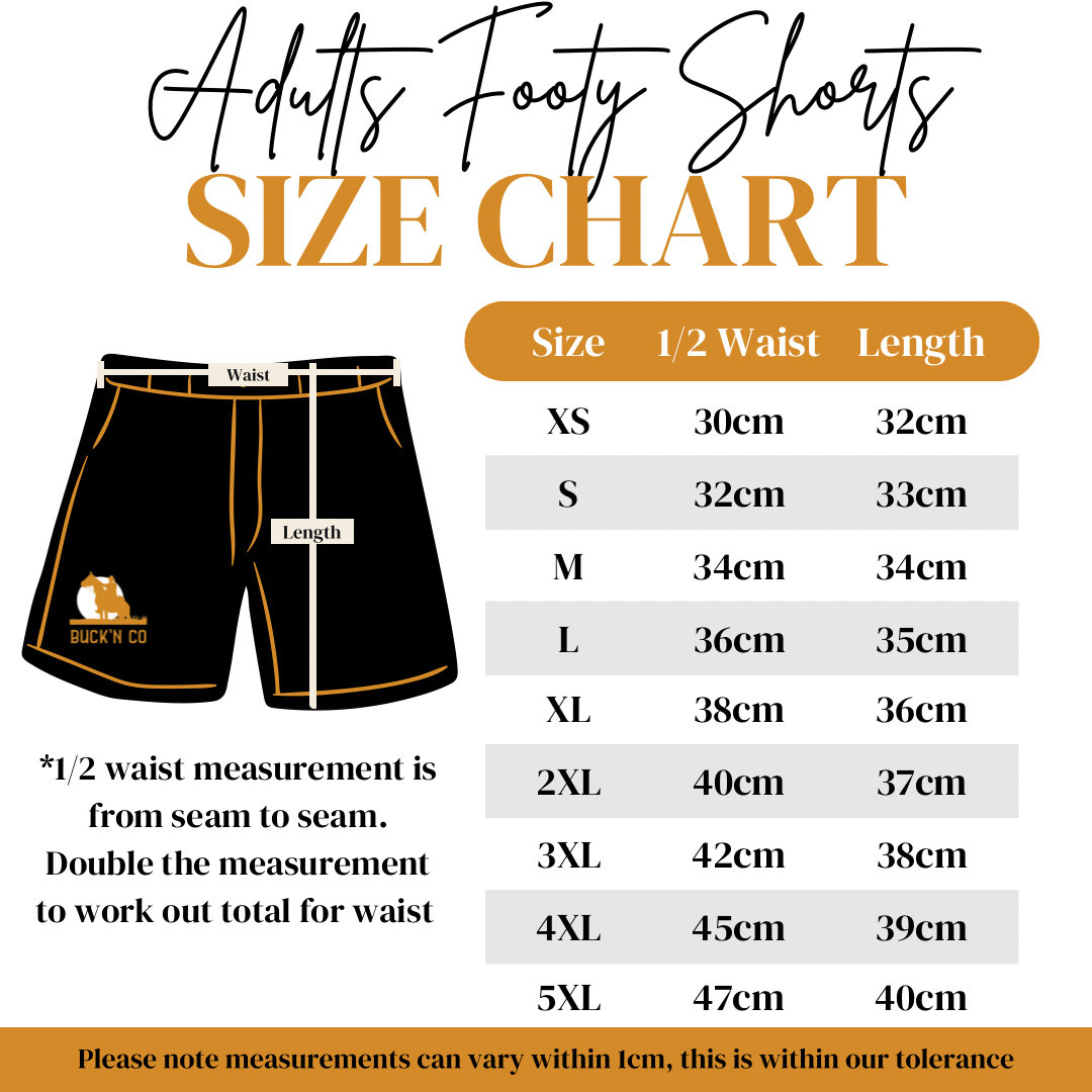 Rugby Shorts - Black & Tan