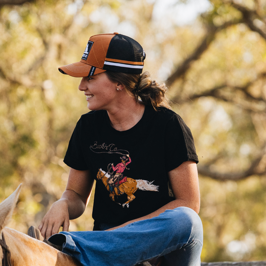 Quilted Rust Trucker Cap