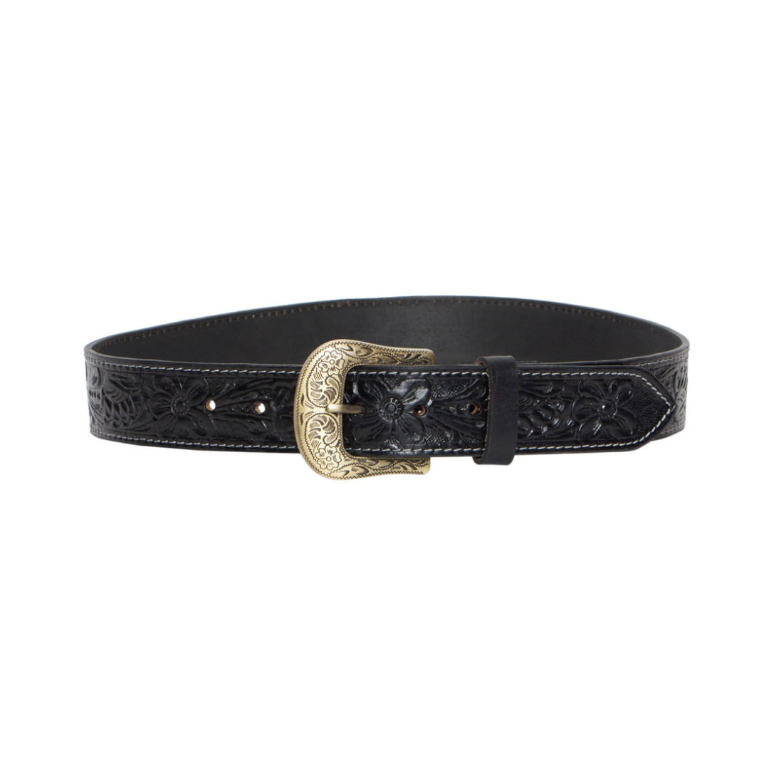 Tooled Leather Belt